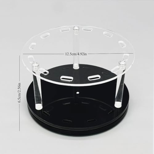 12 Holes Rotatable Acrylic Tweezers Holder, Grafting Eyelash Makeup Tweezer Stand Display Extensions Organizer Individual Training Tools (Black)