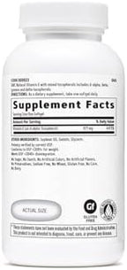 GNC Vitamin E 100% Natural 1000IU - 60 Softgels, 60 Servings