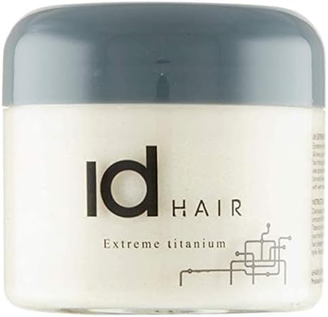 id HAIR - Extreme Titanium - Professional hair wax for men - Extreme hold and medium shine for short hair - Paraben free, 100ml (pack of 1)
