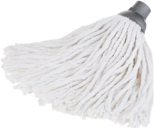 Long Cotton Floor mop – Looped String mop with Detachable Head and Handle – Lightweight and Easy to use – Includes 2 Cotton Strings mop Heads (2 Cotton mops with Handle)
