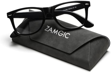 Photochromic Day Night Sunglasses Blue Light Blocking Glasses for Men and Women Retro Rectangle Black Frame Photochromic Lens