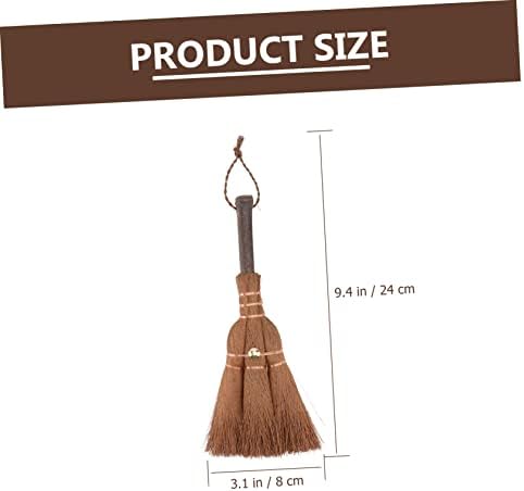 1Pc Mini Broom Natural Material Desktop Cleaning Tool for Tea Ceremony Bristles Easy to Store Palm Broom
