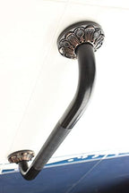 16" Bathroom Anti-Slip Grab bar, Bathtub Textured Shower Bar, Home Saftey Armrest, Toilet Hand Rail, Oil Rubber Bronze Finish