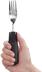Norco Big-Grips Fork Bendable Adaptive Utensil is Non-Weighted. Comfortable, Non-Slip, Built Up Handle with Sharp Stainless Steel Tines. for Weak Hands, Arthritis, Mild Tremors, or The Elderly.