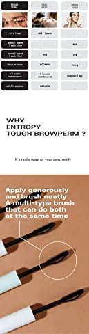 ENTROPY MAKEUP Tough Brow Lift Perm Kit, At-Home DIY Brow Lamination Kit for Fuller, Defined Eyebrows, Long-Lasting, Up to 6 Weeks, Hypoallergenic, Beginner-Friendly, Professional Results, 0.88 Oz