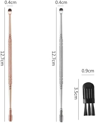 Ear Cleaner,Ear Wax Removal Double Ended with Stainless Steel 360° Spiral 2 Packs Ear Massage Cleaning Tool, Comfortable Ear Wax Removal Kit (2)