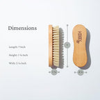 KONEX Nylon Fiber Economy Utility Cleaning Hand Brush | Heavy Duty Hand-Held Scrub Brush Stiff Bristles | Wooden Body, Ideal Scrub Brushes for Cleaning (Peanut Shaped)