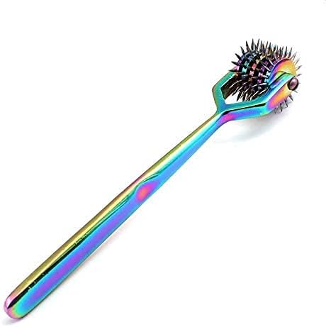 Wartenberg Neuro Pinwheel Stainless Steel 5 Head Diagnostic Instrument Pin Wheel - Multi Color Rainbow - 6.6 Inches
