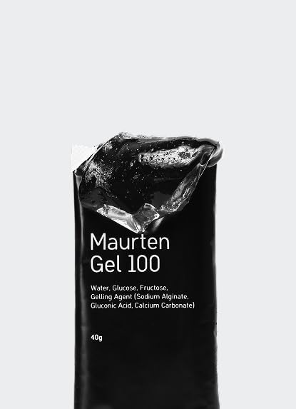 MAURTEN Gel 100 Mix Box - 6-Pack of 40g - 25g Carbohydrates per Serving - 4 x Gel100 and 2x Gel100 CAF100 (100mg caffein) - Stomach-Friendly Patented hydrogel Technology - Free of preservatives
