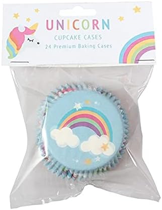 Unicorn & Rainbow FOIL LINED Cake Cases - 24 pack