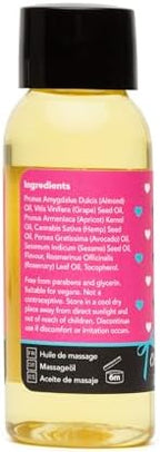 Lovehoney Cherry Massage Oil - Infused with Essential Oils - Vegetarian Friendly - 1oz