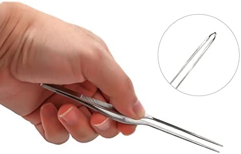 5Pcs Ear Wax Remover Kits Stainless Steel Ear Curette Cleaner Ear Pick Earwax Removal Spoon Tweezer Professional Ear Cleaning Tools, Silver