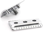 MÜHLE EDITION Chrome 2-Piece Shaving Set - Classic Closed Comb R89 Safety Razor & Razor Stand – Safety Razor Kit for Men, Shaving Razor, Straight Razor Shaving Kit for Men