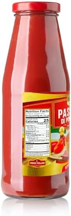 Sanniti Passata di Pomodoro | Strained Tomatoes | 100% Natural Italian Tomatoes | 23.9 oz Glass Jar| Product of Italy | No Additives or Preservatives (Pack of 2)