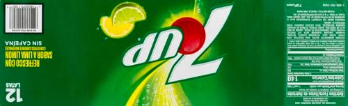 7UP Lemon Lime Soda, Naturally Flavored and Caffeine Free, 12 fl. oz. Cans, 12 Pack (Pack of 2)