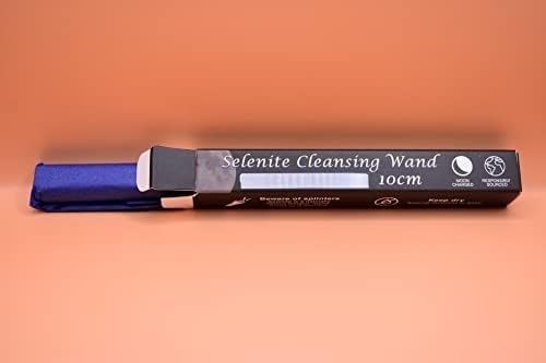 10cm Selenite Crystal Cleansing Wand in Gift Box. Ethically sourced, Natural raw Selenite Healing Crystal