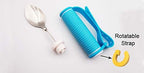 Flexible Stainless Steel Spoon with Adjustable Strap 360 Degree Rotatable Eating AIDS Utensils for Disabled Patient Elder Arthritis People Handicapped (spoon)