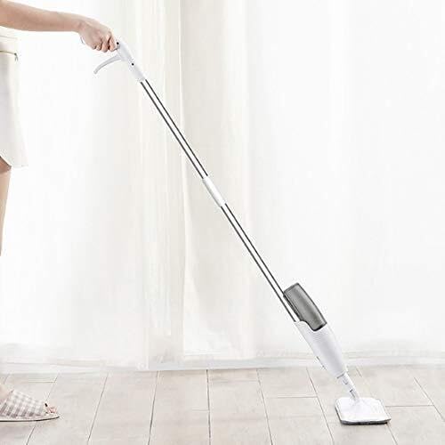 360° Rotating Spray Floor Mop with Telescopic Handle, Carbon Fiber Pads, for Waxing & Deep Cleaning Floors