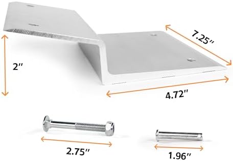 MaxxHaul 50946 Aluminum Ramp Top Kit - Designed for 2"x8" Boards for Car, Trucks, Trailer, Driveway, Shed, Lawn Mower