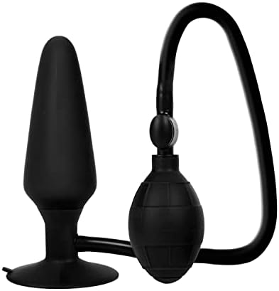 CalExotics COLT XXL Pumper Plug, 6 Inch Inflatable Silicone Anal Plug with Easy Squeeze Bulb and Quick Air Release Valve Black SE-6868-25-3