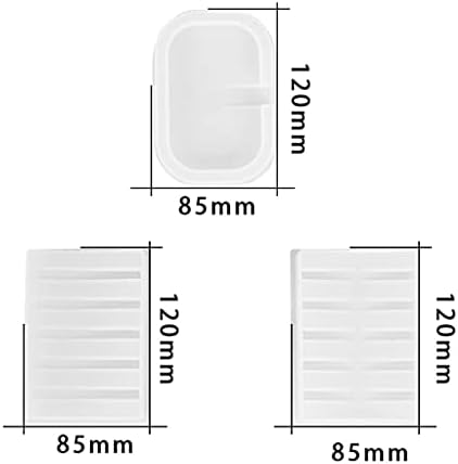 3 Piece Silicone Soap Dish Mold Epoxy Resin Casting Soft Silicone Mold Soap Holder Hand Craft Home Bathroom Kitchen Decor