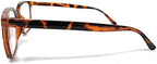 The Miami Square Reader Reading Glasses, Plastic Squared Style Eyeglasses for Men and Women + 3.00 Brown Tortoise