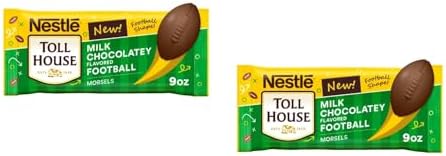 Nestle Toll House Football Shaped Morsels Milk Chocolatey Flavored Baking Chips - 9 oz - 2 pack