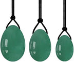 Drilled Yoni Egg Set Natural Rose Quartz Jade Eggs for Kegel Exercise Exercise Crystal Ball,Aventurine Eggs
