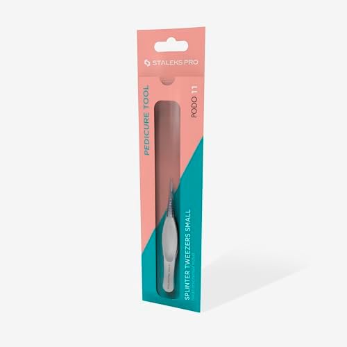 Staleks PRO Podo 11 Splinter Tweezers – Professional Podiatry Tweezers for Ingrown Nails, Callus, and Splinter Removal, Stainless Steel AISI 420, Hand-Sharpened, Rust-Resistant