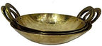 Indian traditional Brassware I Brass Kadahi I Brass Kadai Pots & Pan Cooking Woks I Brass Kadai I Brass Wok I Size: 10 inches