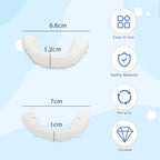 3 Pairs Fake Dentures Temporary Denture Teeth Snap-On Top and Bottom Teeth Covers for Men and Women Instant Confidence Smile Fix Easy-to-Use Fake Teeth for Missing or Broken