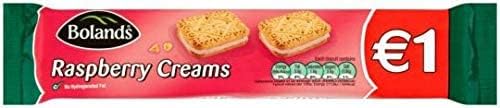 Bolands Raspberry Creams, Irish Cookies Biscuits, 3 pack, 125g each bag.