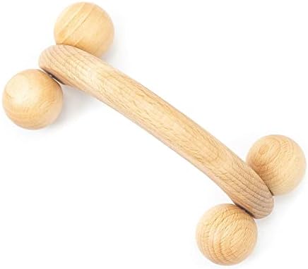 tuuli Accessories – Back Massager with Smooth Ball Rollers, Multi-Functional Back Roller, Neck Massager, Eases Muscle Tension and Supports Skin Health, Muscle Roller 7 x 3 inches