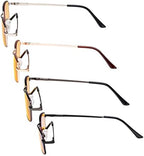 Eyekepper 4 Pack Reading Glasses Blue Light Blocking Memory Titanium Bridge Computer Readers