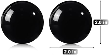 Obsidian Baoding Balls for Hand Therapy, Traditional Massage Chinese Ball for Adults Health Exercise Stress Relief Balls with Carry Pouch, Black Obsidian, X-Large-2"