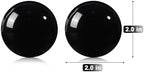 Obsidian Baoding Balls for Hand Therapy, Traditional Massage Chinese Ball for Adults Health Exercise Stress Relief Balls with Carry Pouch, Black Obsidian, X-Large-2"