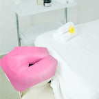 100 Pieces Disposable Face Cradle Covers Massage Headrest Covers for Massage Tables and Massage Chairs Beauty Spa Salon Bed, 12 x 15.5 Inches (Pink)
