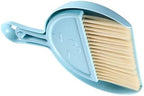 Tyenaza Mini Brush Dustpan Set, Mini Broom Dustpan Set Smile Face Plastic Handheld Efficient Cleaning Portable Tiny Brush Dustpan for Tabletop Office(Blue)