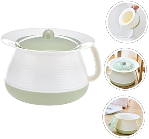 FRCOLOR Boy Girl Covered Chamber Pot Portable Urinal for Home Hospital and Travel Practical Pee Pot for Adults Boys and Girls and Pregnant Women Easy to Clean Plastic Design