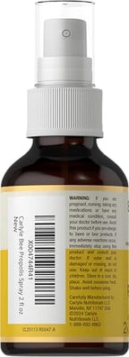 Carlyle Bee Propolis Throat Spray | 2 fl oz | Source of Antioxidants | Bioactive Supplement | Non-GMO | by Beehive's Best