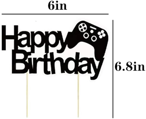 11 Pcs Video Game Cake Topper Video Game Theme Cake Decoration for Man Or Kids Birthday Party Supplies