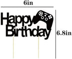 11 Pcs Video Game Cake Topper Video Game Theme Cake Decoration for Man Or Kids Birthday Party Supplies