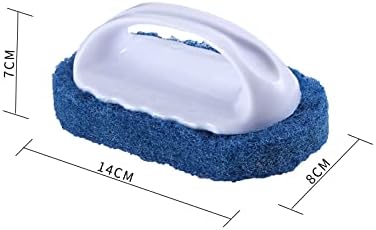 Scouring Pad Brush kit 4 Pieces, Cleaning Brush with Handle, Dish Scrub Brush, Bathroom Brush, Sink Scrub Brush