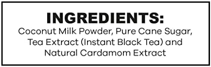 QuikTea Instant Vegan Cardamom Chai Tea Latte – 10 Count, Warm and soothing Cardamom Flavor, low Caffeine, no artificial colors, flavors or preservatives – Just Add Hot Water, Kosher, non-GMO