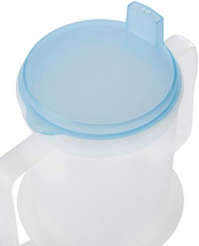 TWIN PACK ANTI-SPLASH ELDERLY OAP DURABLE REUSEABLE WIDE BASE LARGE HANDLES 300ML ADULT DRINKING CUP MUG