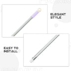 Sosoport Stainless Steel Mop Stick Pole Replacement, 88cm Two-Section Broom Rod with Detachable Handle Grip for Bathroom Cleaning, Household Mop Handle Accessory Set Random Color
