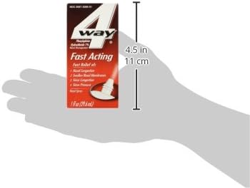 4Way Fast Acting Nasal Spray for Adults and Children 12+, Sinus Congestion Relief and Nasal Congestion Relief Nasal Spray - 1 Fl Oz Spray Bottle