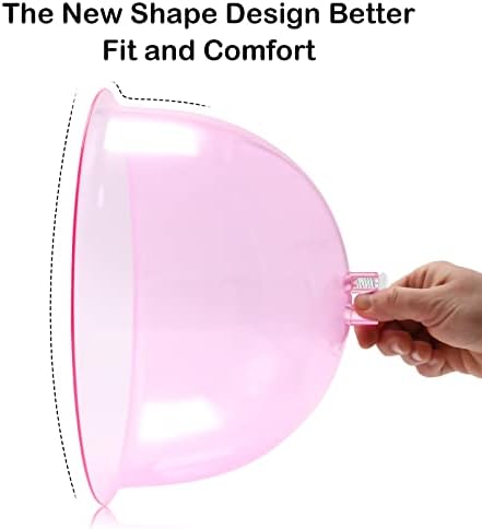 weiwei Buttock Vacuum Therapy Cups L Butt Shape Suction Cups 180ml Vacuum Cupping Machine Accessories with Y Type Hose for Buttock Lift,Body Massage (Pink-1 Pair)