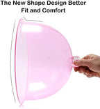 weiwei Buttock Vacuum Therapy Cups L Butt Shape Suction Cups 180ml Vacuum Cupping Machine Accessories with Y Type Hose for Buttock Lift,Body Massage (Pink-1 Pair)
