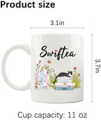 Funny Coffee Swiftea Album Coffee Mug Gift for Singer Fans Womens Girls 11oz White Double Sided Mug